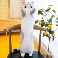 Іграшка-подушка Кіт обнімашка 130 см Сірий (43b83598)
