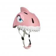 Детский шлем Crazy Safety 3D анимированный с фонариком акула Розовый (1888)