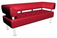 Офисный диван трехместный Тонус 1600х600х700 мм Красный 