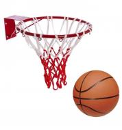 Набор для баскетболу СПОРТКО кільце розмір 6/діаметр 40 cм з сіткою і м'ячем