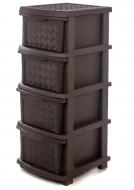 Пластиковий комод R-plastic 34х40х86см Коричневий Пластиковий комод R-plastic 34х40х86см Коричневий