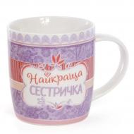 Чашка фарфоровая Flora "Найкраща сестричка" 0,38 л (31348) Чашка фарфоровая Flora "Найкраща сестричка" 0,38 л (31348)