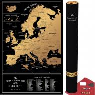 Скретч карта Divalis путешествия по Европе в тубусе