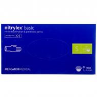 Рукавички нітрилові неопудрені Mercator Medical Nitrylex Basic р. S 100 шт/уп Рукавички нітрилові неопудрені Mercator Medical Nitrylex Basic р. S 100 шт/уп