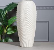 Ваза для цветов Перо 38 см керамика Белый