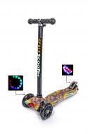 Самокат детский CS Maxi Scale Scooter со светящимися колесами Prints Multicolors Magic Самокат детский CS Maxi Scale Scooter со светящимися колесами Prints Multicolors Magic