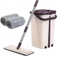 Швабра-лентяйка Lazy Mop Scratch с ведром и автоматическим отжимом 2 насадки (LM12055) Швабра-лентяйка Lazy Mop Scratch с ведром и автоматическим отжимом 2 насадки (LM12055)