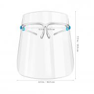 Защитный щиток для лица Face Shield Glasses со сложными скобками 165х195 мм Прозрачный 5 шт