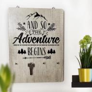 Ключница настенная вертикальная And so the adventure begins 25x36 см (KEDB_20F001) Ключница настенная вертикальная And so the adventure begins 25x36 см (KEDB_20F001)