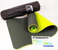 Килимок для йоги EasyFit ECO-Friendly TPE+TC 8 мм Чорний/Зелений (EF-TPE8BkGr) Килимок для йоги EasyFit ECO-Friendly TPE+TC 8 мм Чорний/Зелений (EF-TPE8BkGr)
