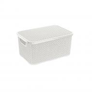 Ящик для зберігання BranQ Rattan з кришкою 7 л Античний Білий (BRQ1722-white) Ящик для зберігання BranQ Rattan з кришкою 7 л Античний Білий (BRQ1722-white)