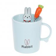 Чашка фарфоровая с ложечкой Flora Rabbit 0,38 л (32395) Чашка фарфоровая с ложечкой Flora Rabbit 0,38 л (32395)