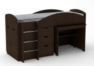 Двох'ярусне ліжко з викатним столом Компаніт Універсал Венге (987752)