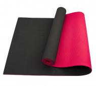 Килимок для йоги та фітнесу Sportcraft TPE 6 мм Black/Red (ES0018) Килимок для йоги та фітнесу Sportcraft TPE 6 мм Black/Red (ES0018)