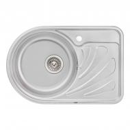 Кухонная мойка Q-tap 6744L Micro Decor 0,8 мм (QT6744LMICDEC08)