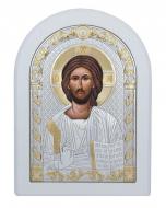 Икона Спаситель Agio Silver 20x15 см серебро 925° с позолотой Белый Икона Спаситель Agio Silver 20x15 см серебро 925° с позолотой Белый