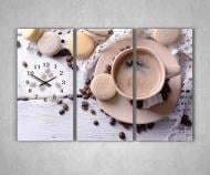 Картина модульная с часами для кухни 3 модуля 90х60 см (1000070Ч) Картина модульная с часами для кухни 3 модуля 90х60 см (1000070Ч)