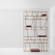 Стелаж для зберігання в стилі Loft 2530х1500х250 метал/дерево Золотий (NS-1801) Стелаж для зберігання в стилі Loft 2530х1500х250 метал/дерево Золотий (NS-1801)