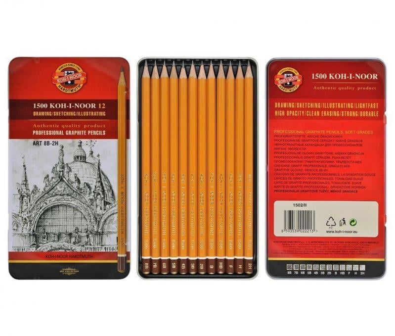 Набор графитных карандашей Koh-I-Noor 8B - 2H (8593539022213) - фото 4