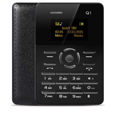 Мини мобильный телефон Card Phone Q1 Black - фото 3