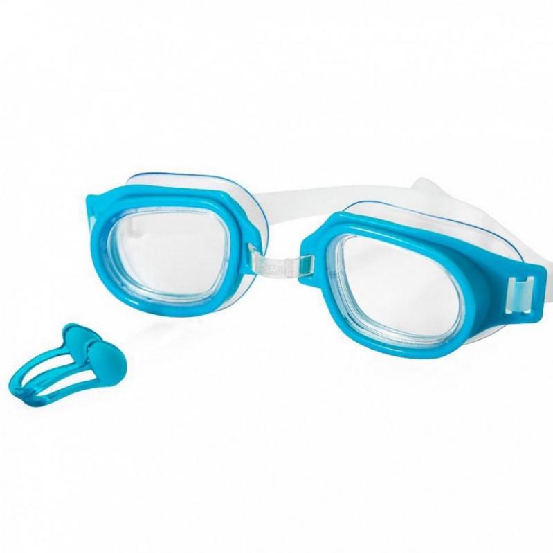 Детский набор для плавания от 7 лет очки беруши зажим на нос - фото 3