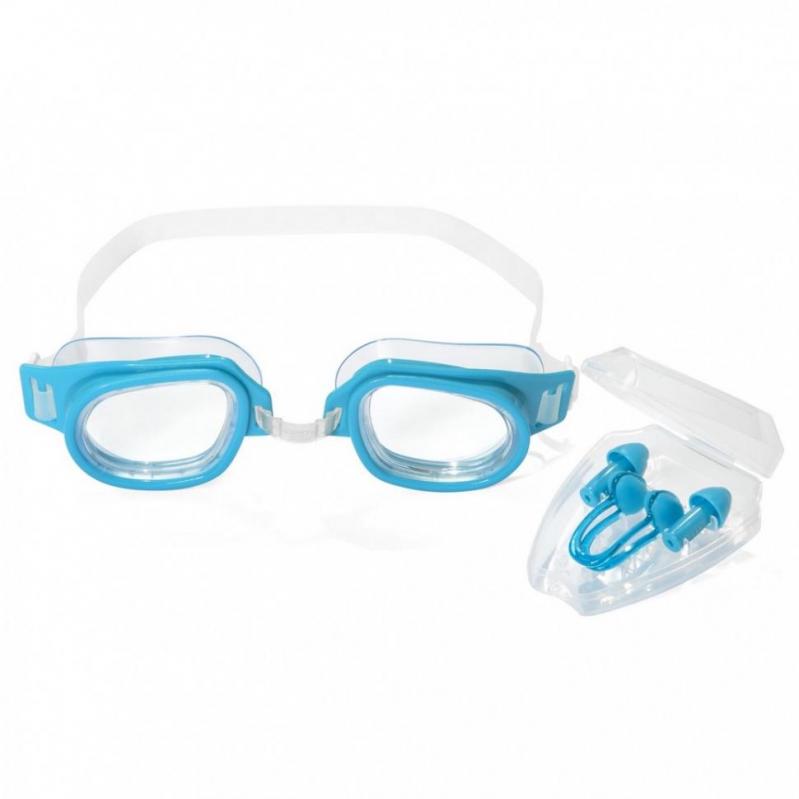 Детский набор для плавания от 7 лет очки беруши зажим на нос - фото 4