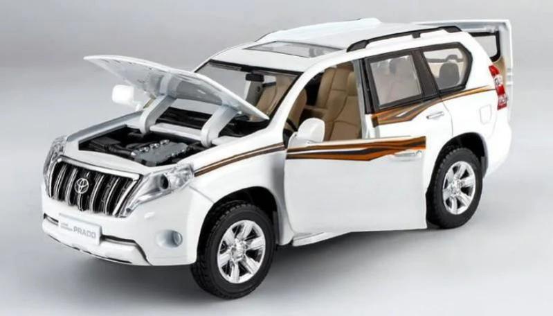 Машинка АвтоМир Toyota Land Cruiser Prado металлическая 1:32 Белый (50082) - фото 2