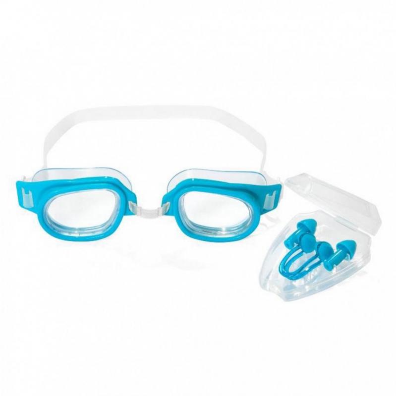 Детский набор для плавания от 7 лет очки беруши зажим на нос - фото 2